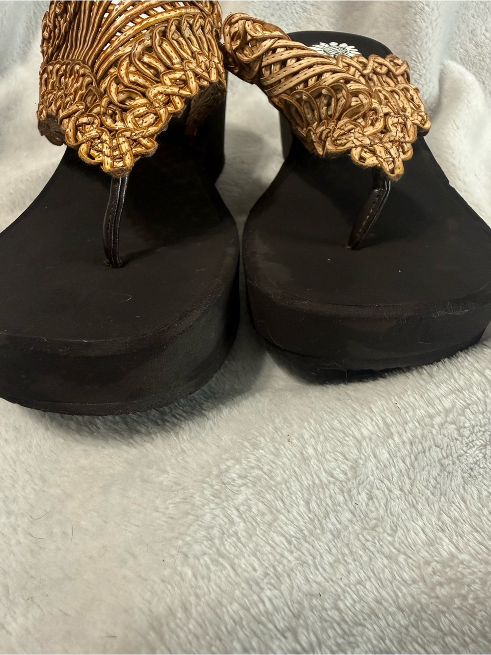 Yellow Box Tan Braided Wedge Sandals - Women's - Picture 5 of 6
